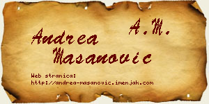Andrea Mašanović vizit kartica